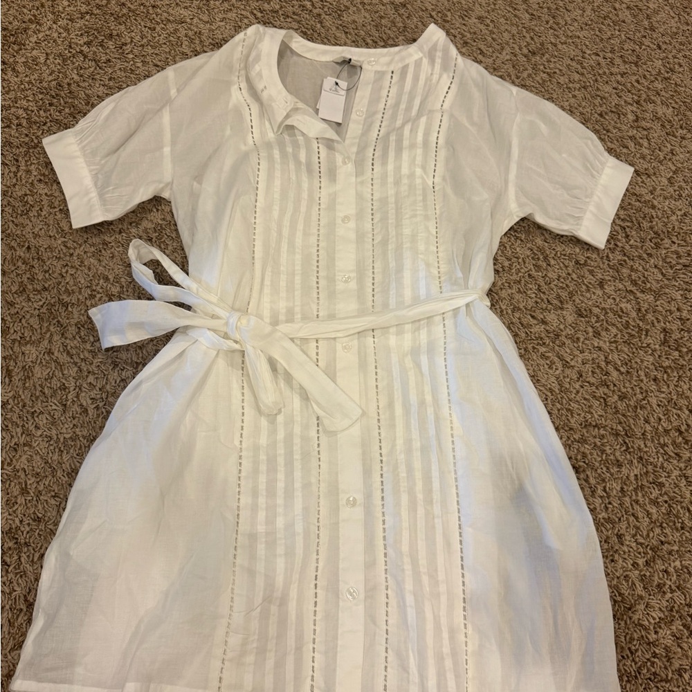 Banana Republic White Dress with Tie